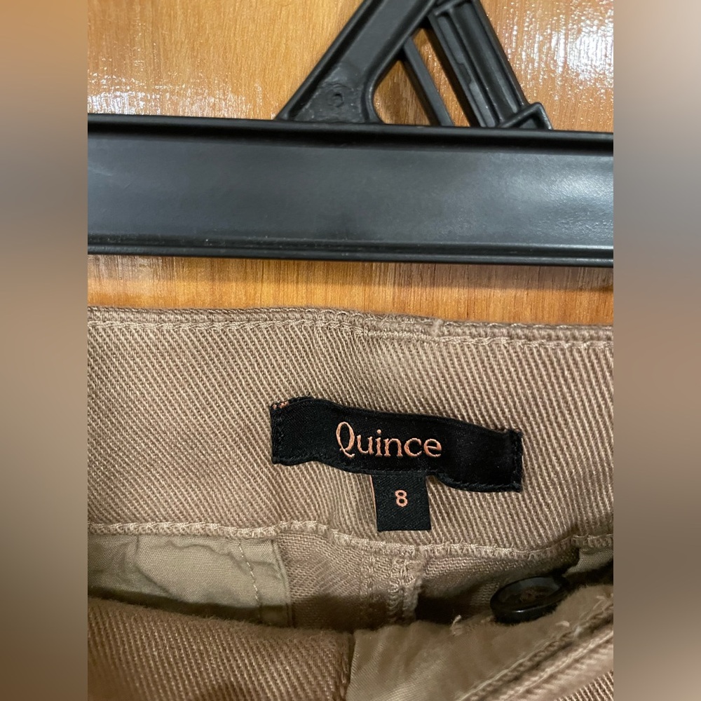 NWT Quince Organic Stretch Cotton Twill Cargo Pants in Light Khaki - Picture 6 of 7